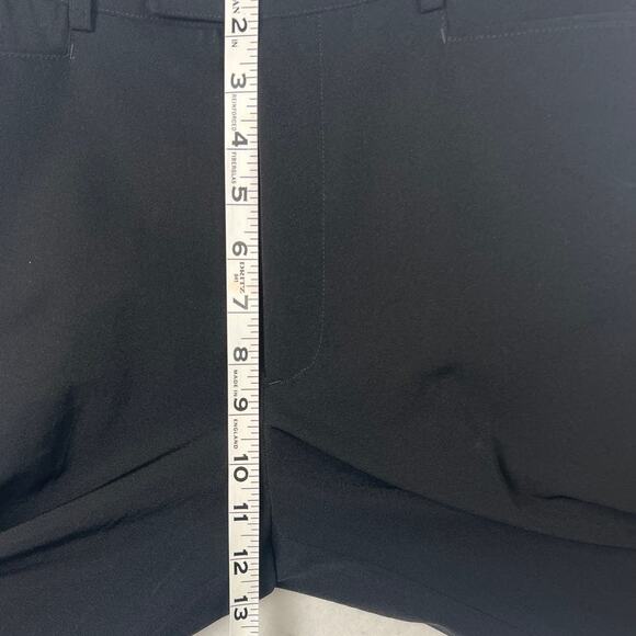 Theory Women’s Black Trousers Front Flat Pockets Stretchy Size 12 Quiet Luxury - Picture 5 of 9
